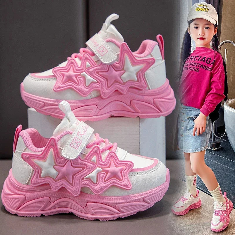 Stars Girls Sports Running Sneakers