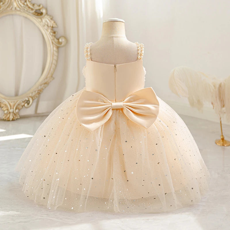 Pearls Sling Flower Girl Dress