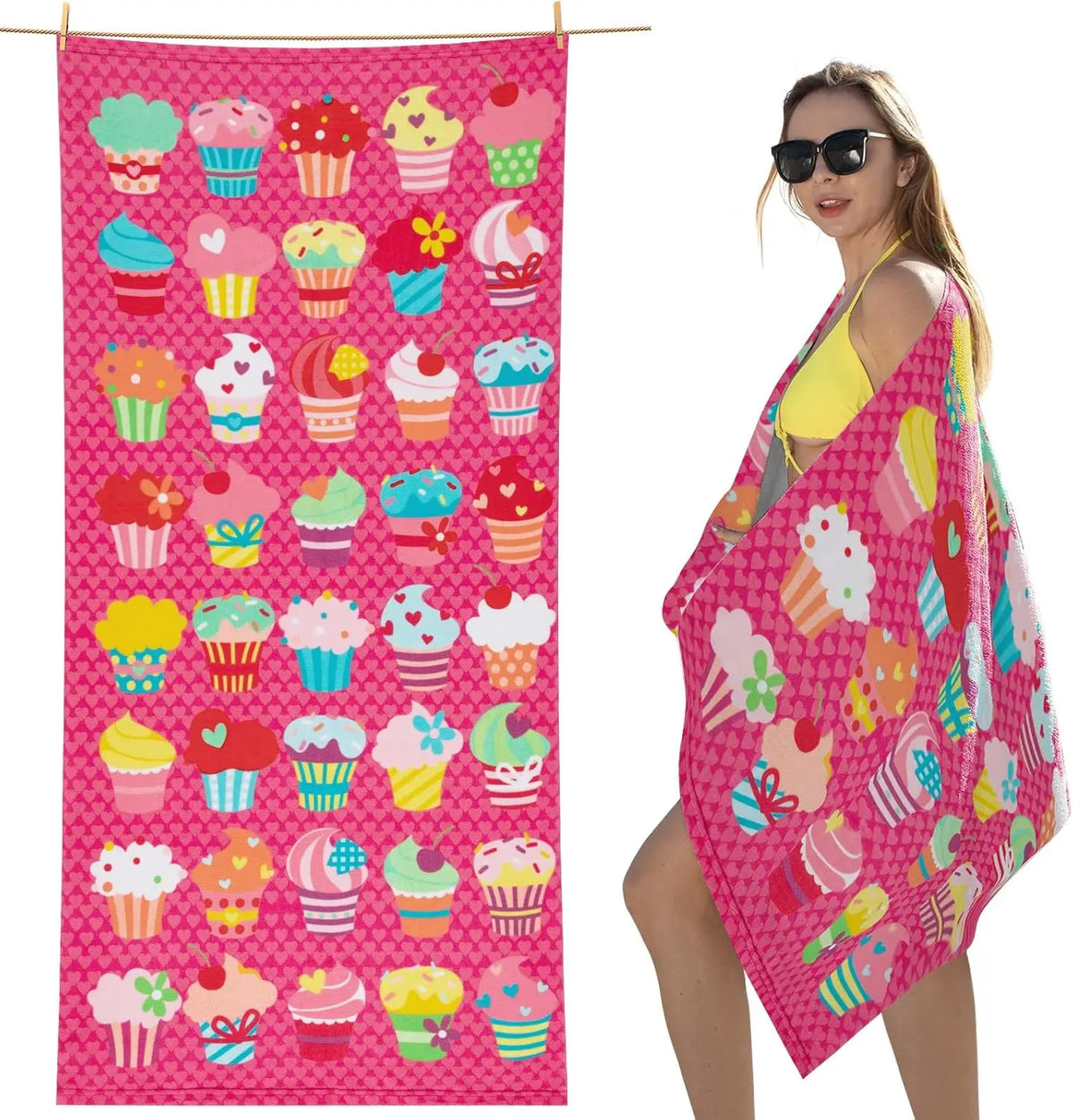 Sand Resistant Beach Towel -Quick Dry Microfiber Beach Towel