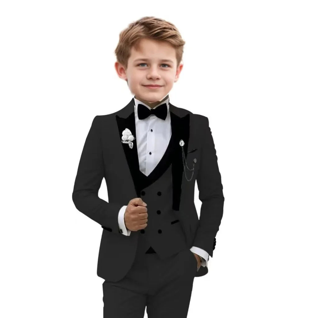 Boys Three piece Set Suit Pants And Waistcoat