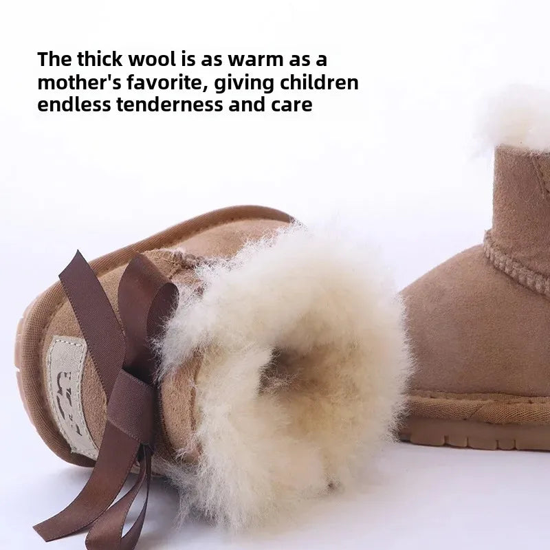 Thickened Warm  Leather Snow Boots