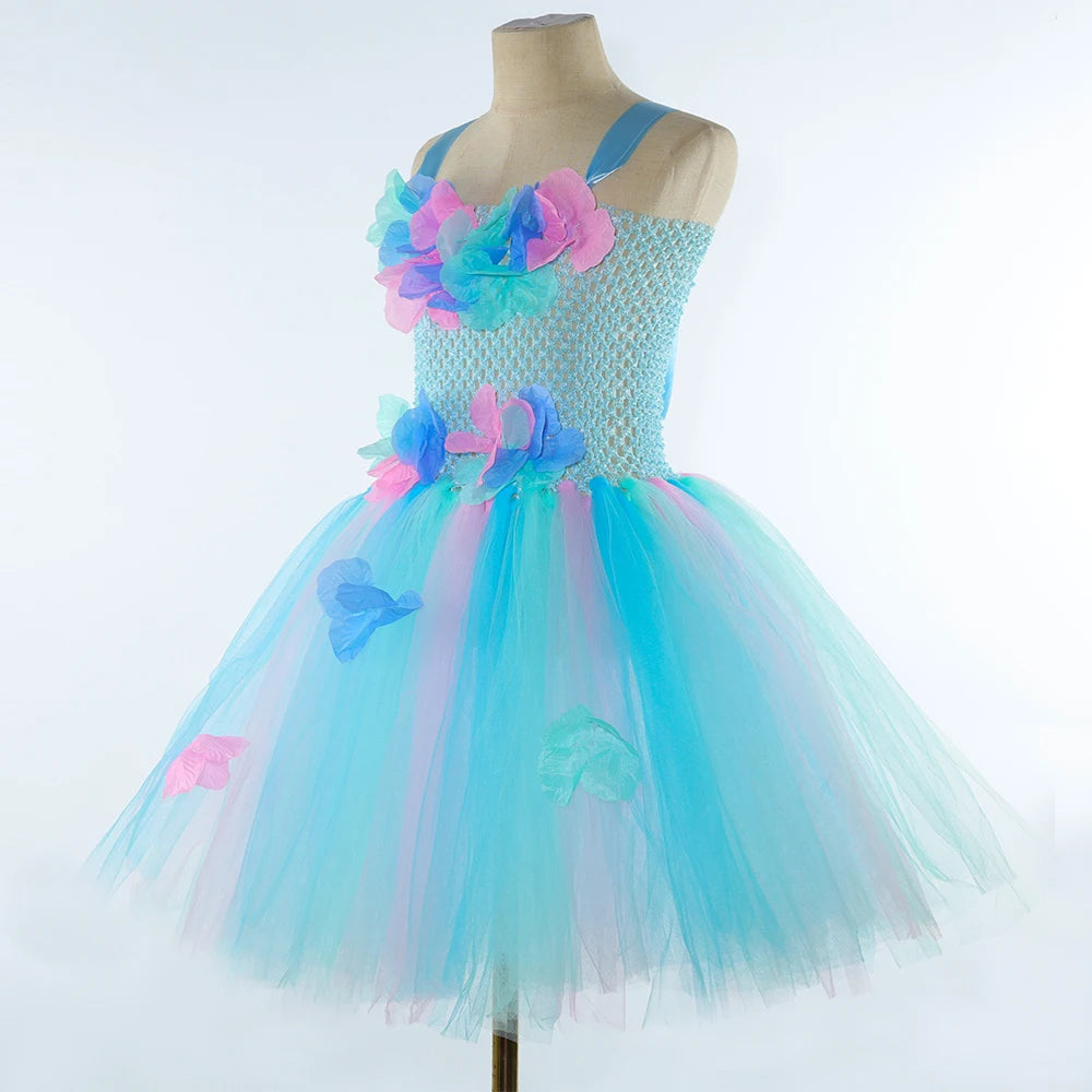Turquoise Flower Fairy Costumes for Girls