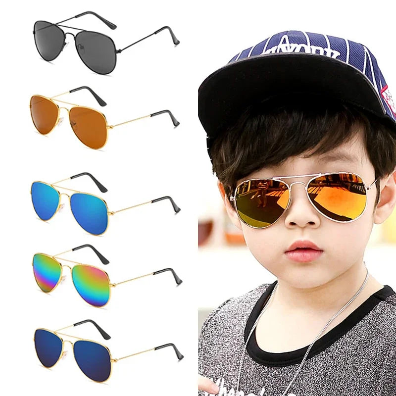 Fashion Colorful Boys & Girls Reflective Sun Glasses