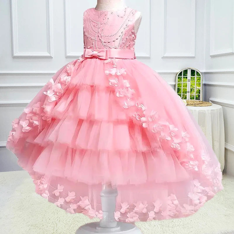 Christmas Party Embroidered Dress, 3-12 Years