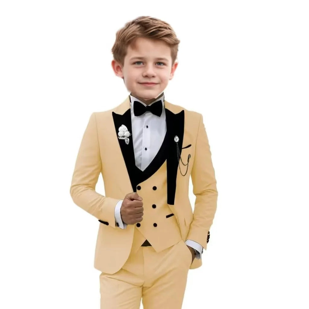 Boys Three piece Set Suit Pants And Waistcoat