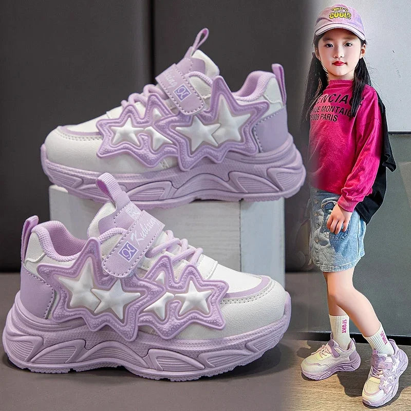 Stars Girls Sports Running Sneakers