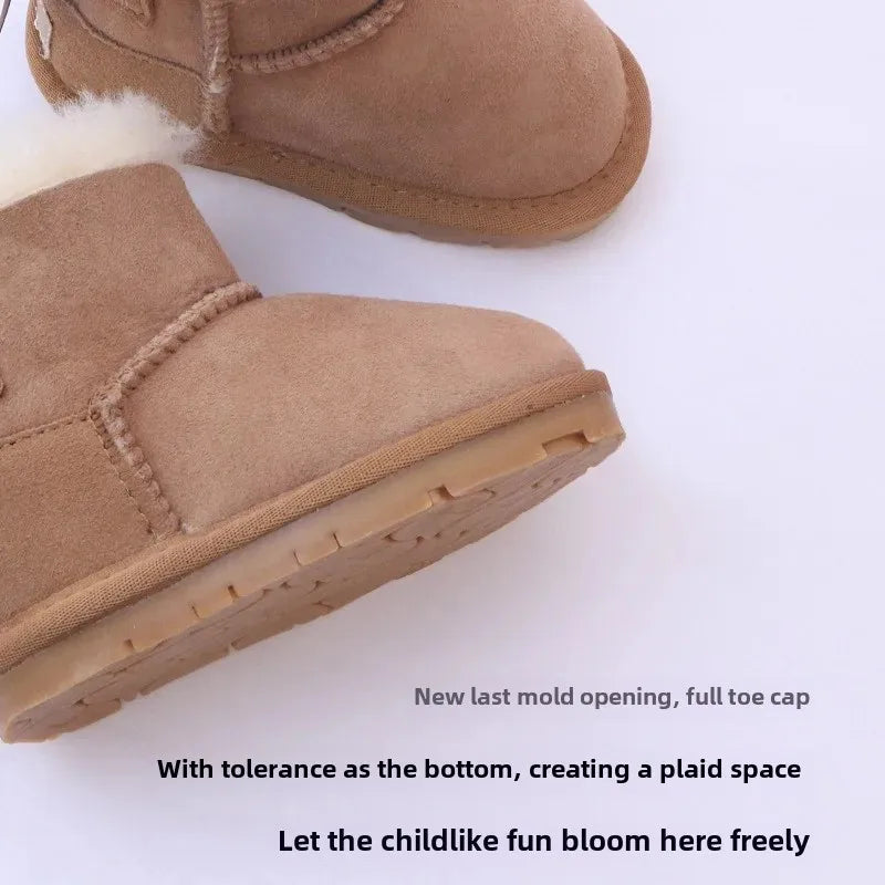 Thickened Warm  Leather Snow Boots