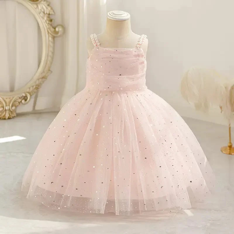 Pearls Sling Flower Girl Dress