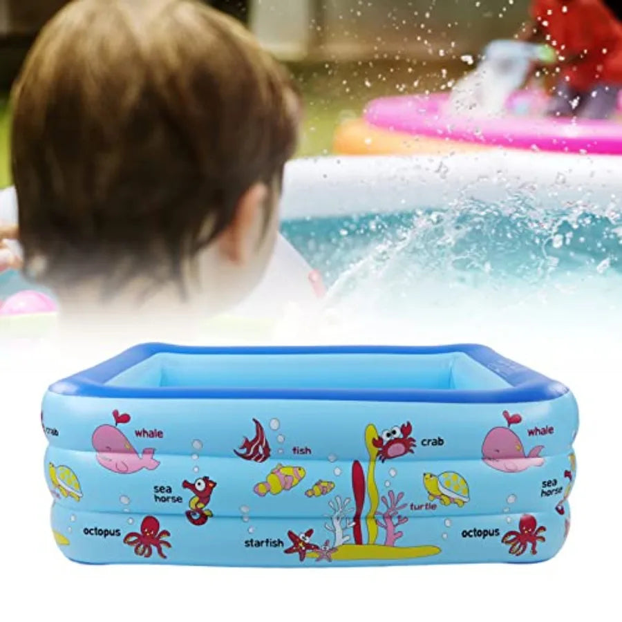 Inflatable Pool Blow Up Pool for Backyard with Comfortable Floor