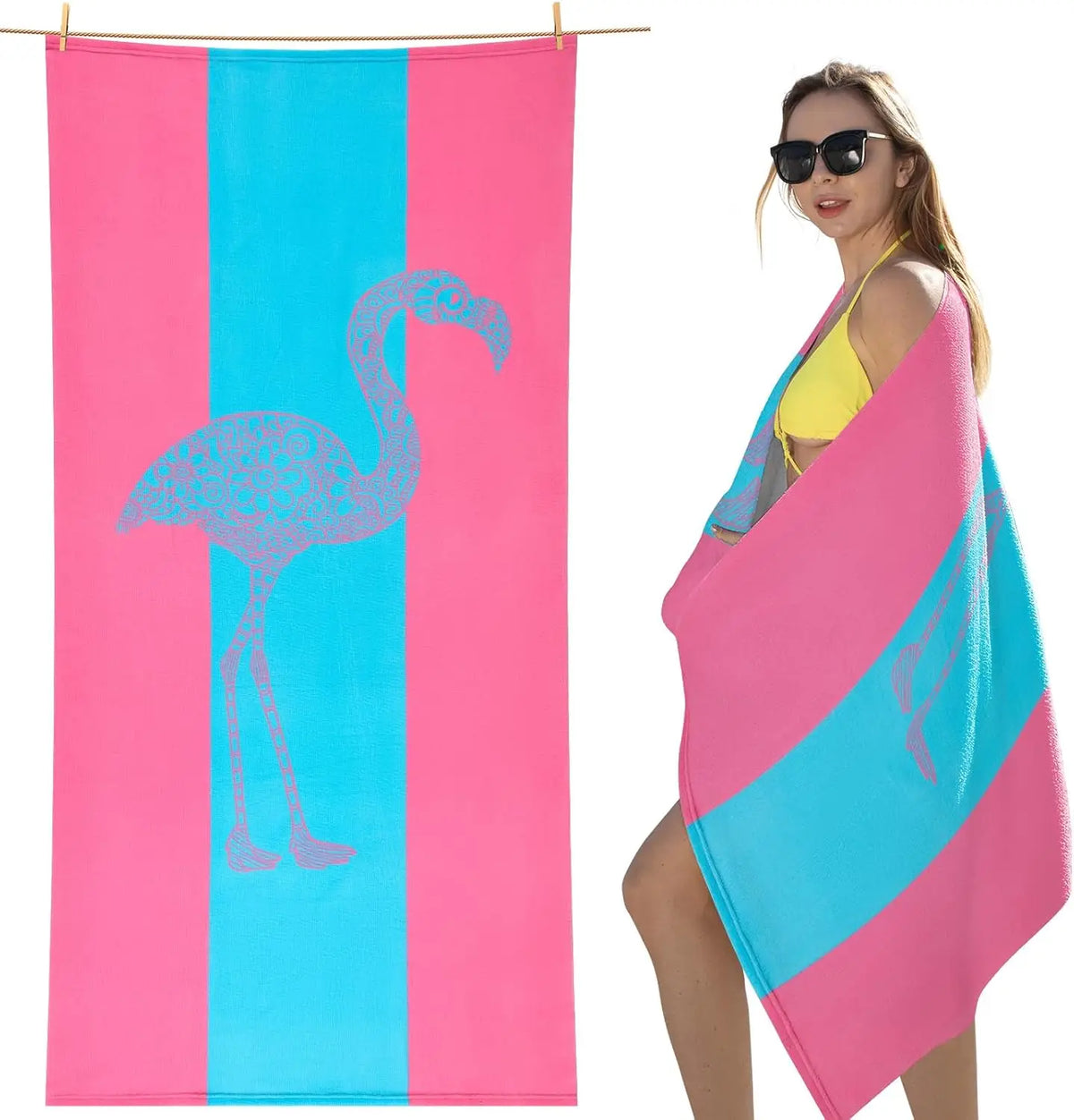 Sand Resistant Beach Towel -Quick Dry Microfiber Beach Towel