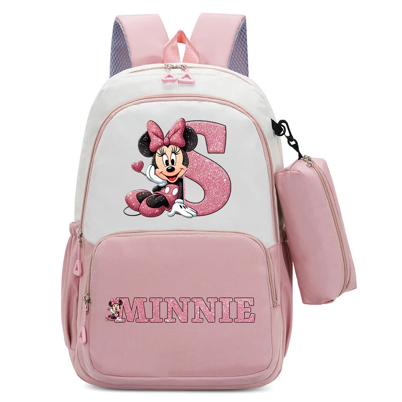 2pcs Disney Mickey Minnie Mouse Large Backpacks