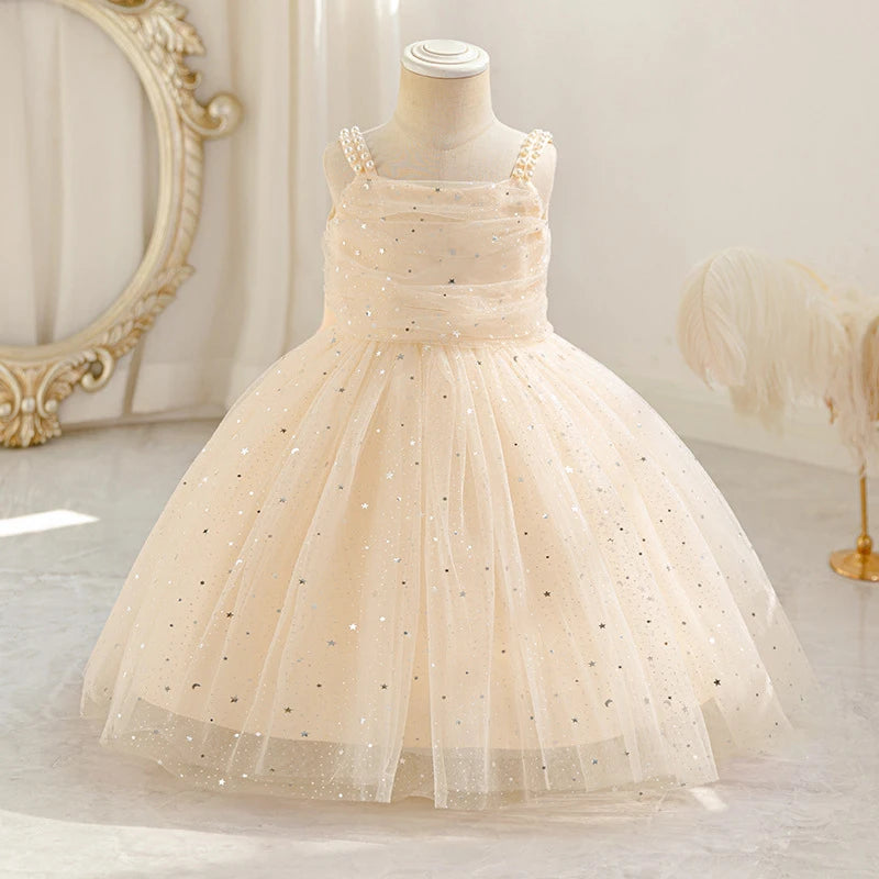 Pearls Sling Flower Girl Dress