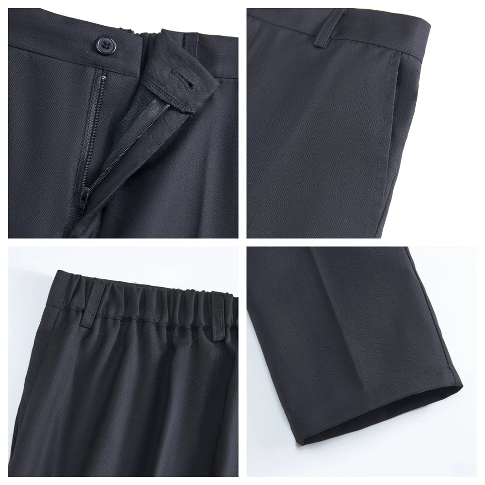 Four Pieces Boys Formal Suit Set, Velvet Collar Blazer Suits 3-14 Years