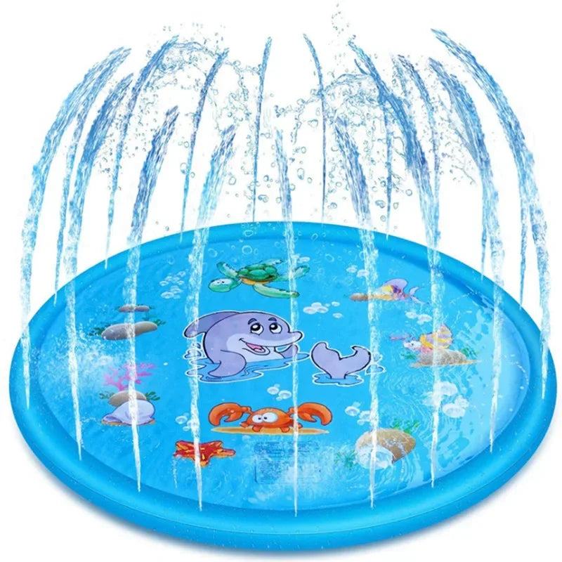 39in 67in Inflatable Spray Pool Splash Pad Outdoor Sprinkler for Kids
