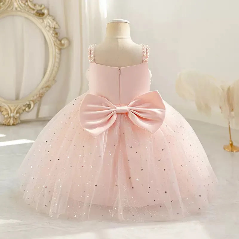 Pearls Sling Flower Girl Dress