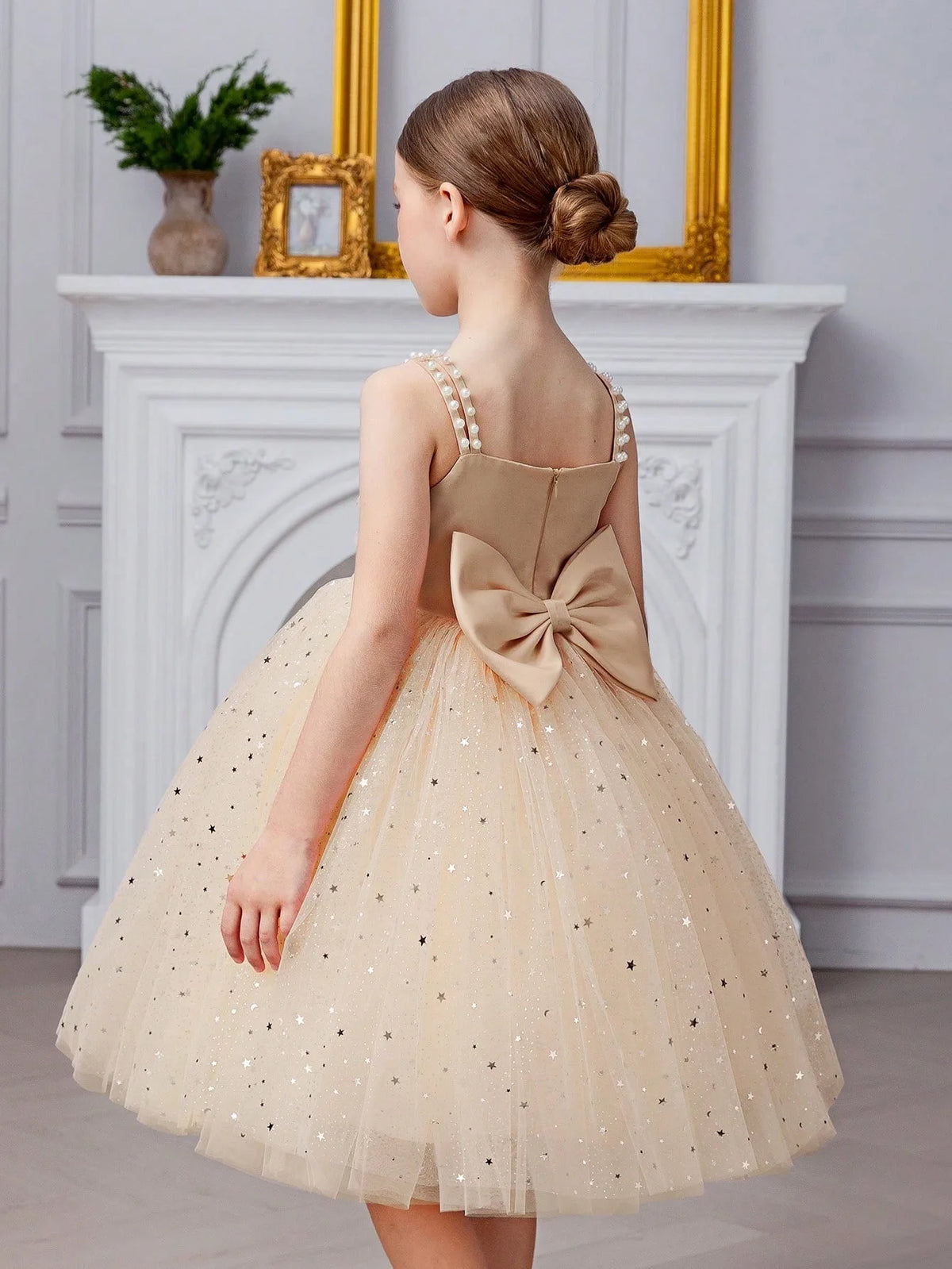 Pearls Sling Flower Girl Dress