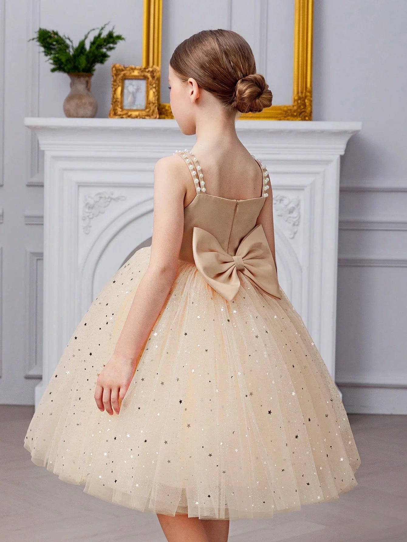Pearls Sling Flower Girl Dress