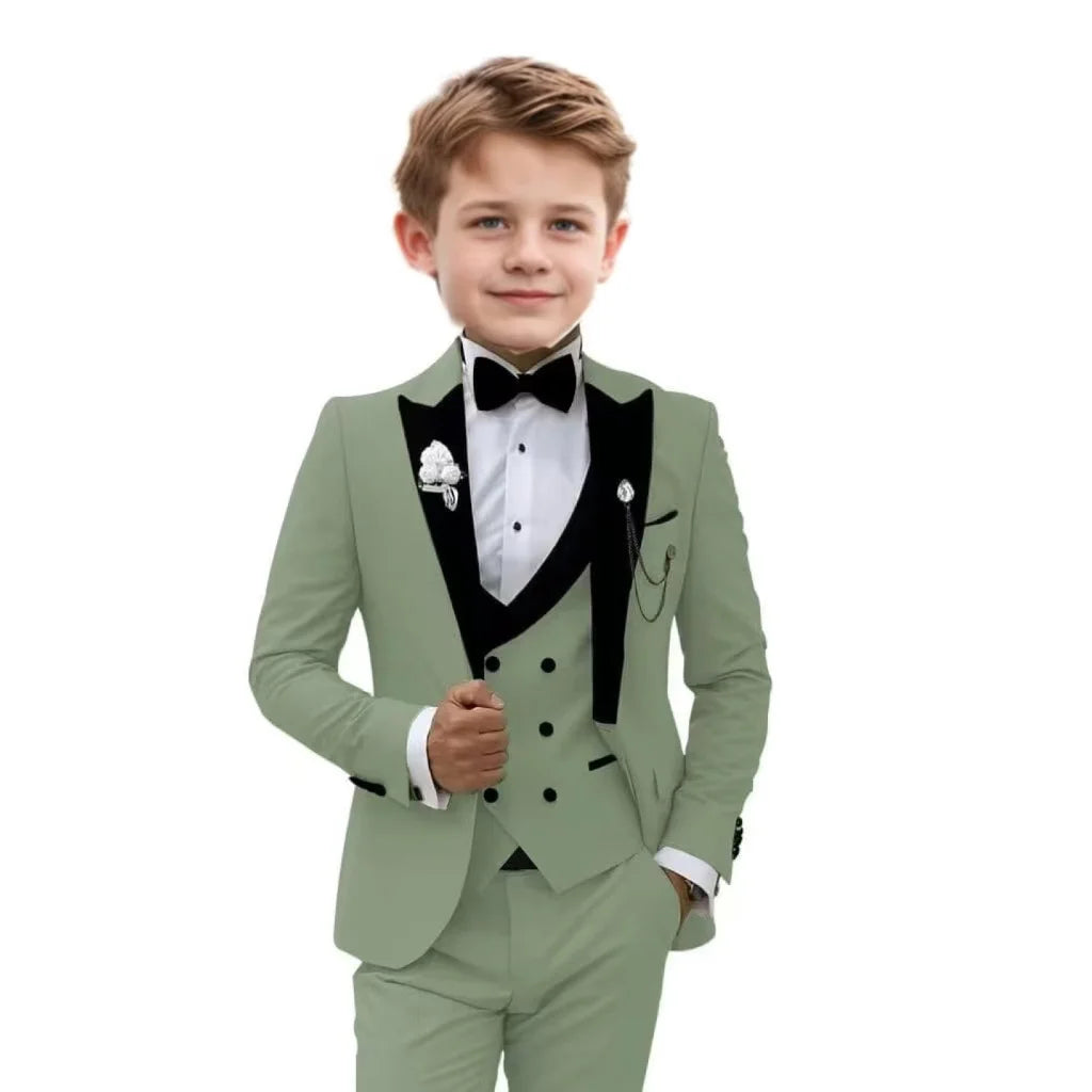 Boys Three piece Set Suit Pants And Waistcoat