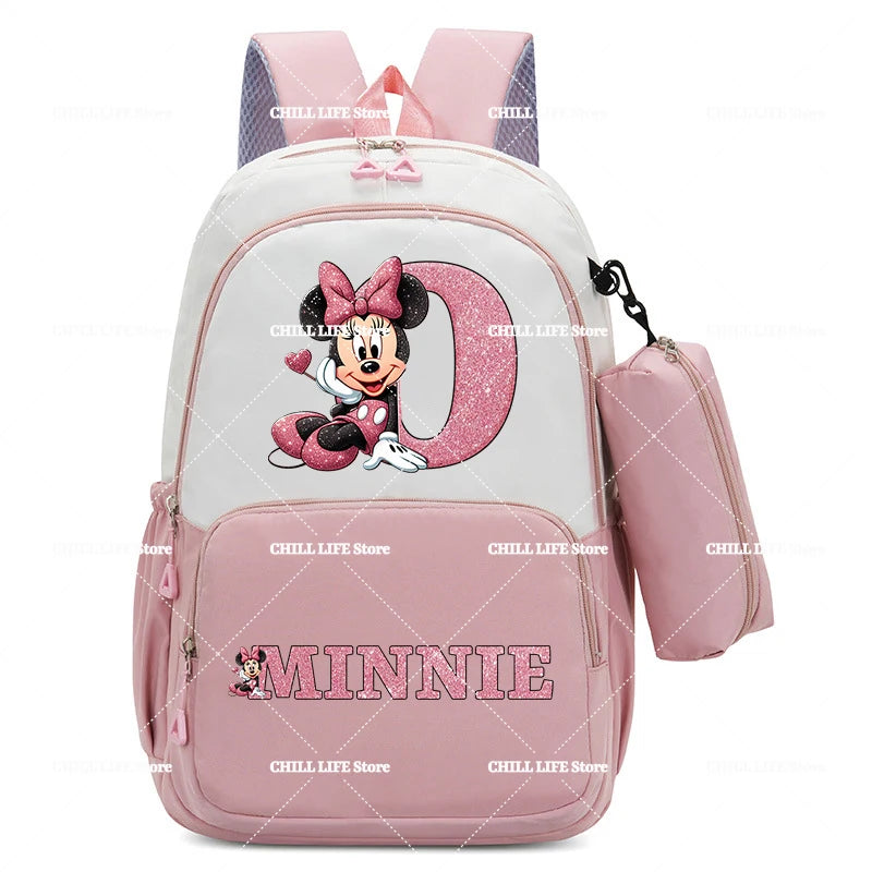 2pcs Disney Mickey Minnie Mouse Large Backpacks