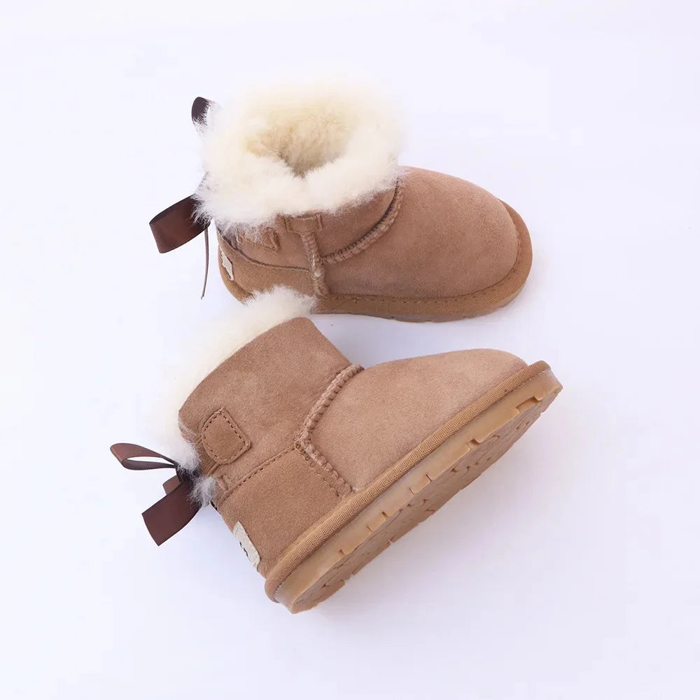 Thickened Warm  Leather Snow Boots