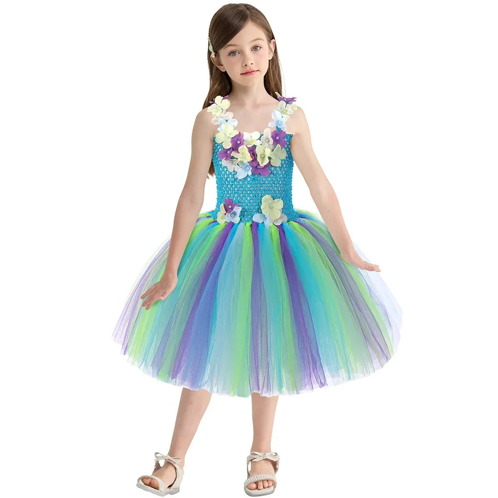 Flowers Fairy Costume for Girls Halloween and Birthday Party