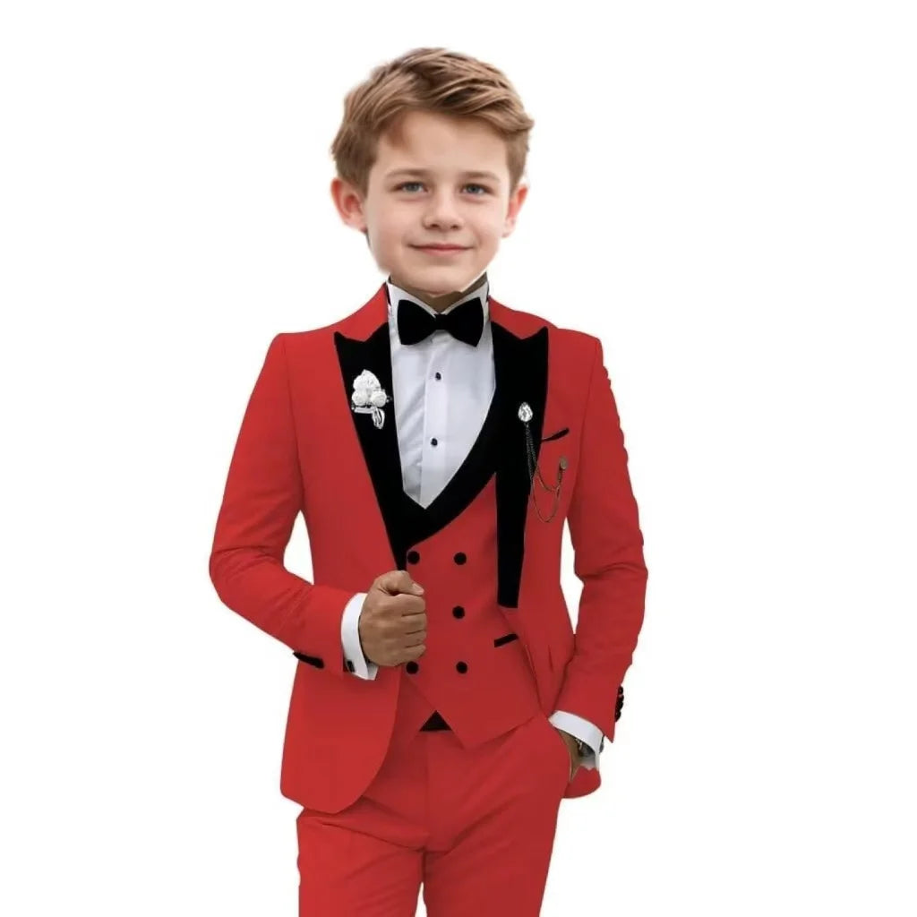 Boys Three piece Set Suit Pants And Waistcoat