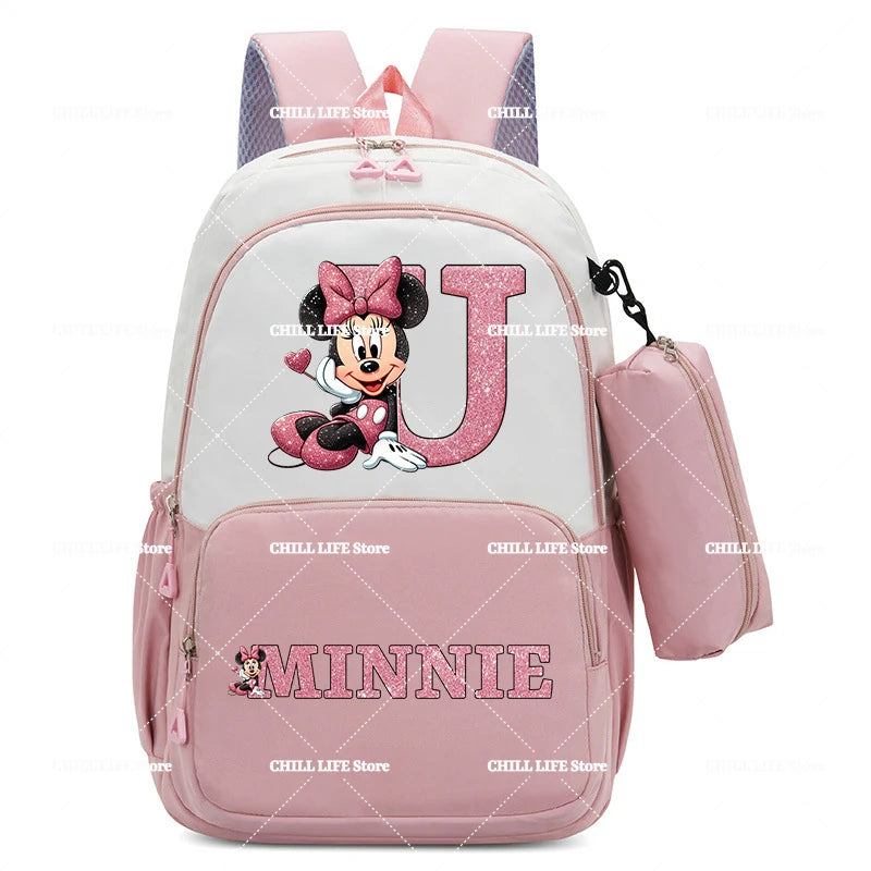 2pcs Disney Mickey Minnie Mouse Large Backpacks