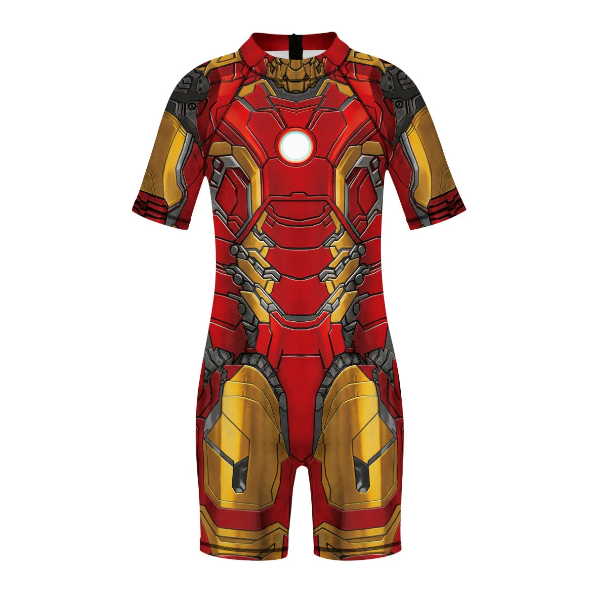 Children One Pieces Swimsuit Superhero 3D Print Playsuit Child Short Sleeve Swimwear Beach Bathing Suit Swim Wear For Boys Girls