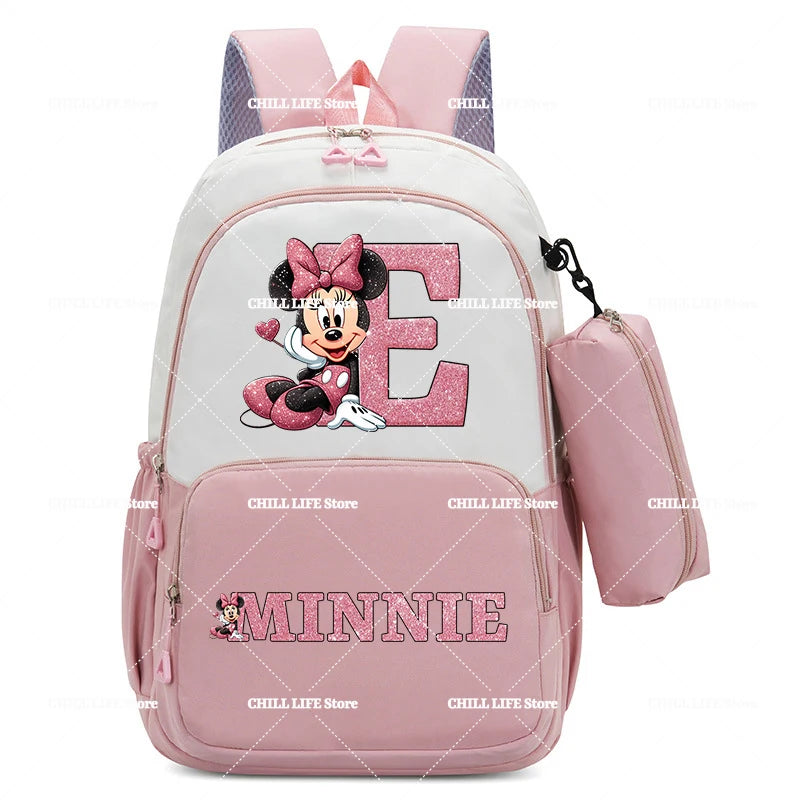 2pcs Disney Mickey Minnie Mouse Large Backpacks