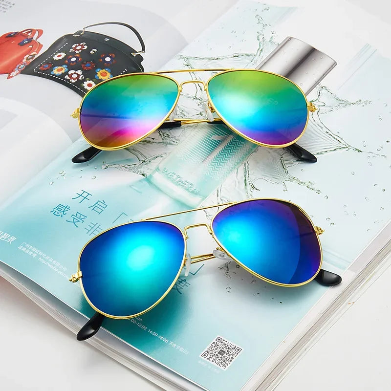 Fashion Colorful Boys & Girls Reflective Sun Glasses