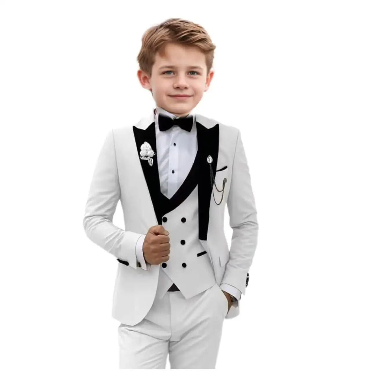 Boys Three piece Set Suit Pants And Waistcoat