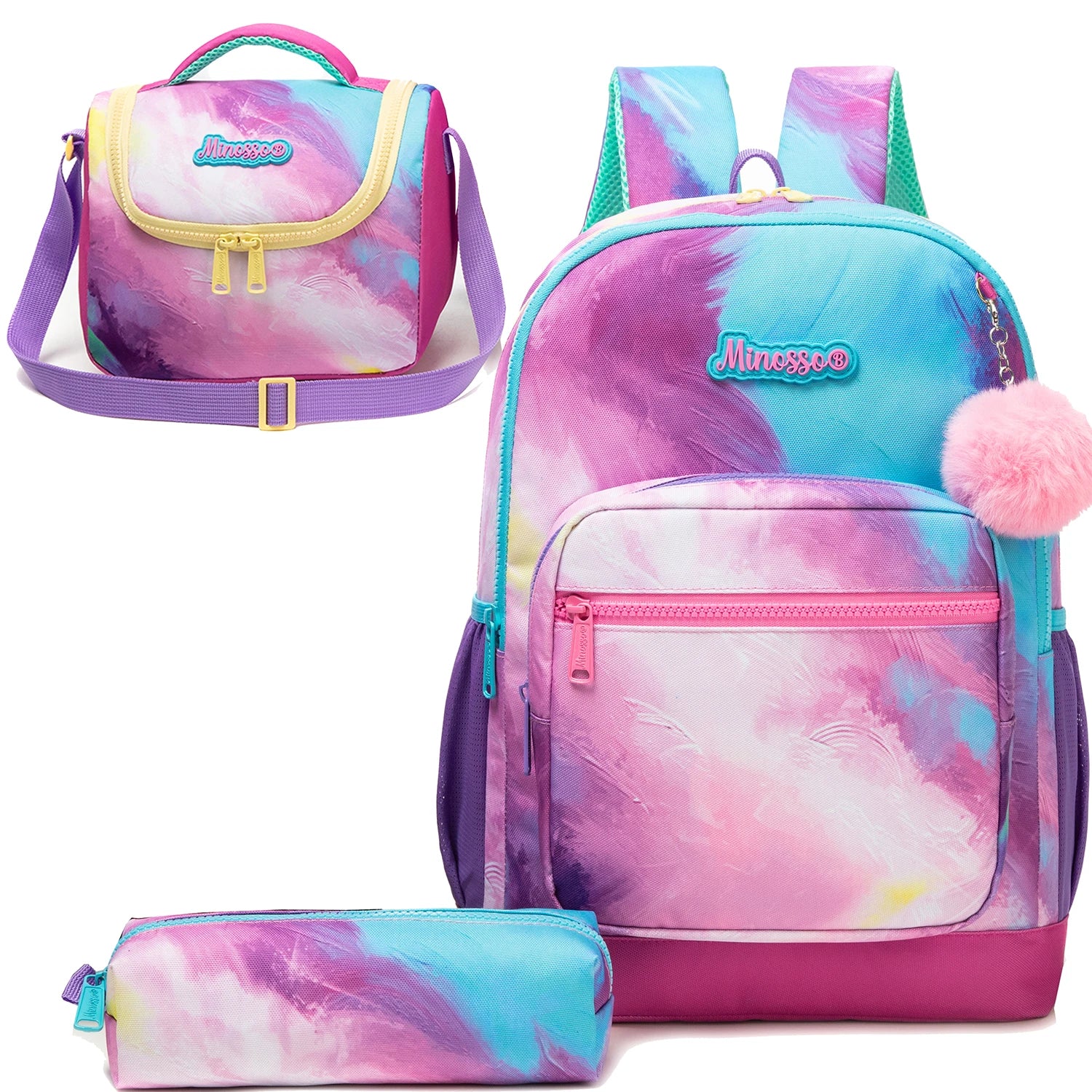 Backpack  with Lunch Bag and Pencil Case.