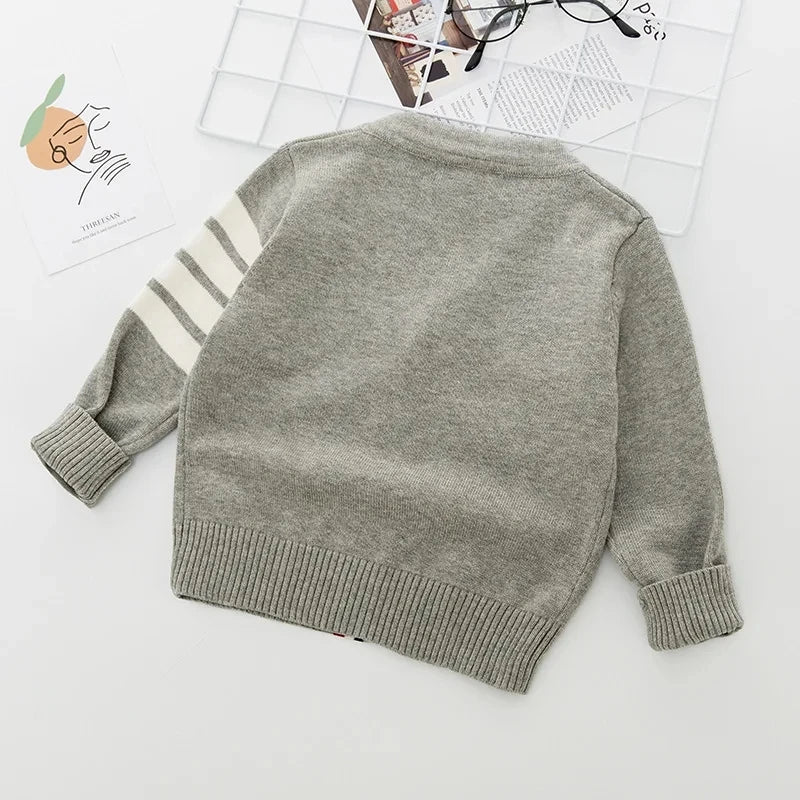 Children's  V-neck Knitted sweater For 1-7Years