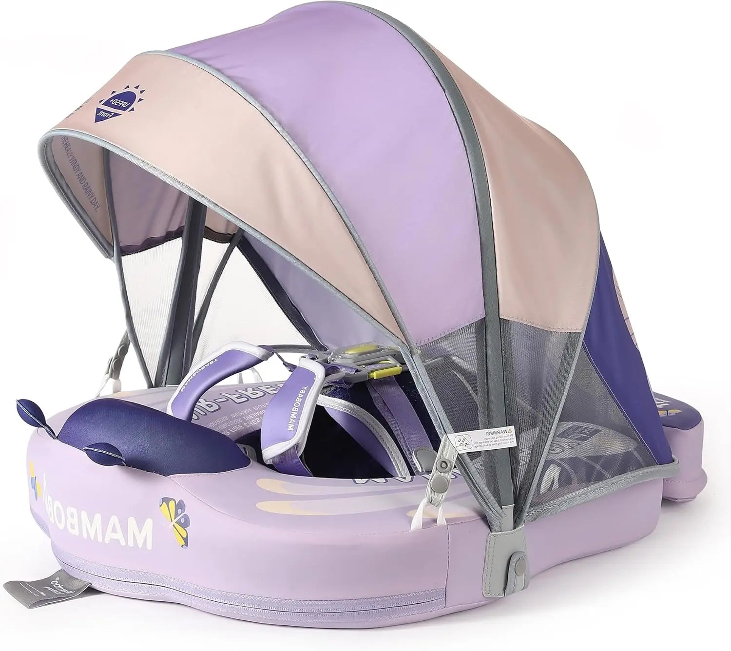 Swim Float with Canopy Solid Pool Infant Swim Trainer