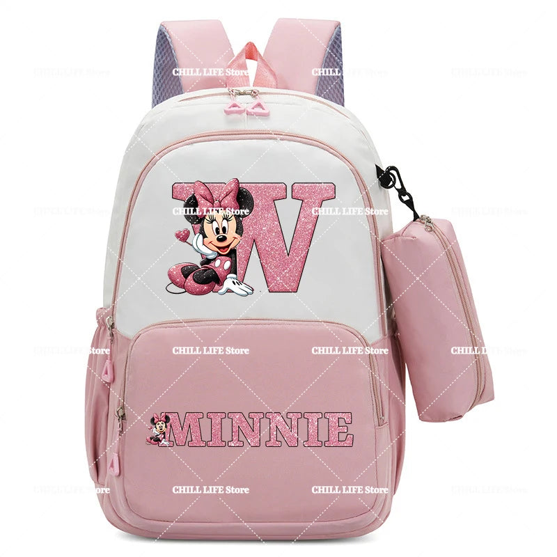 2pcs Disney Mickey Minnie Mouse Large Backpacks