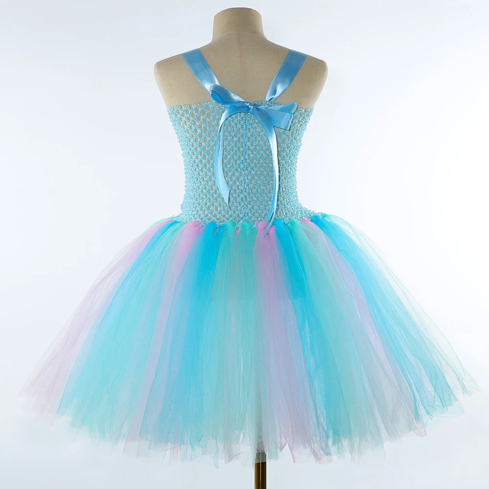 Turquoise Flower Fairy Costumes for Girls