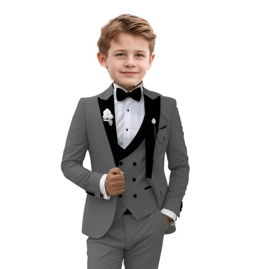 Boys Three piece Set Suit Pants And Waistcoat