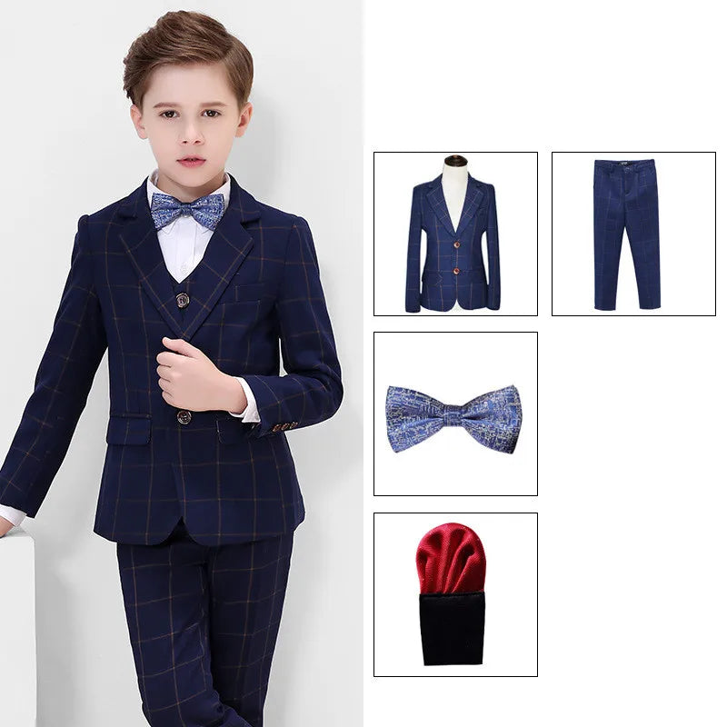 Boys White Blazer Vest Pants 3PCS Set
