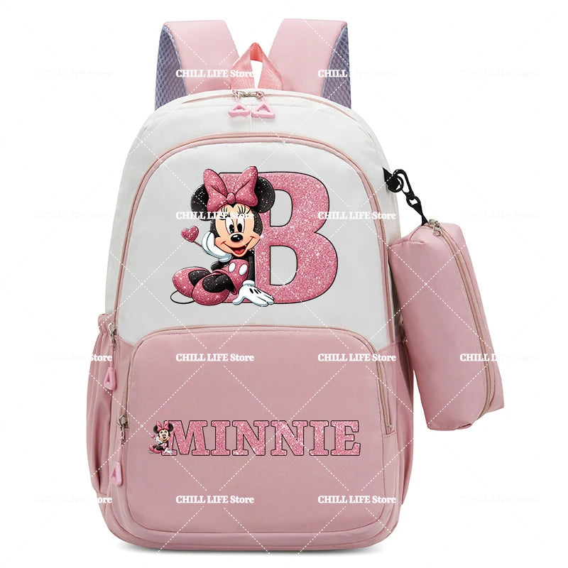 2pcs Disney Mickey Minnie Mouse Large Backpacks