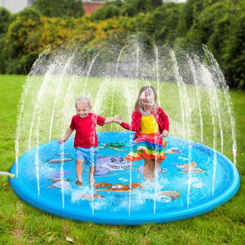 39in 67in Inflatable Spray Pool Splash Pad Outdoor Sprinkler for Kids