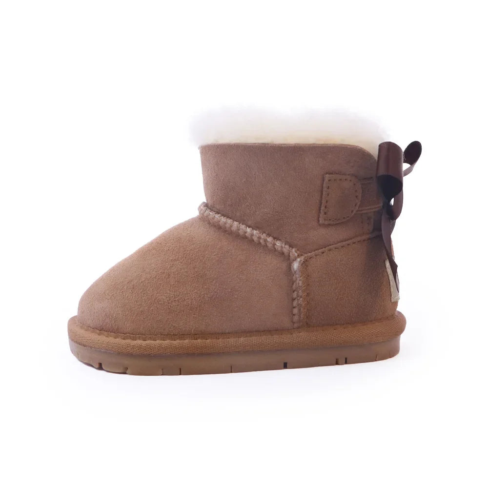 Thickened Warm  Leather Snow Boots