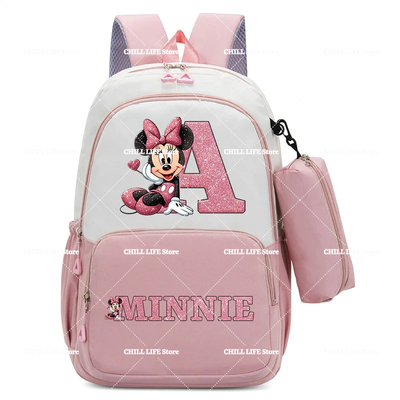 2pcs Disney Mickey Minnie Mouse Large Backpacks
