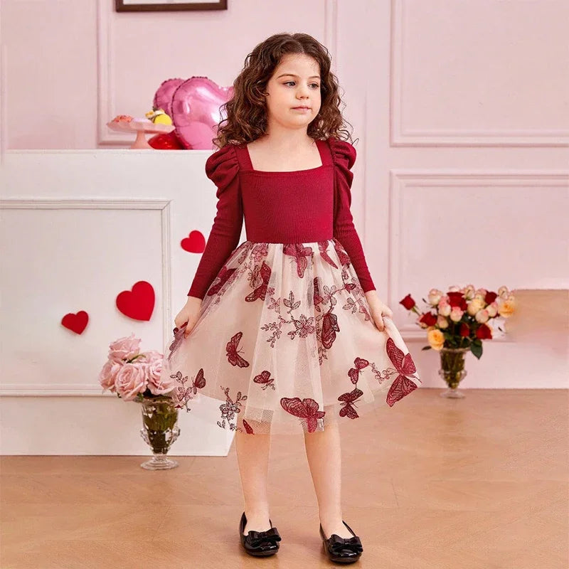 Girls 3-8Y  Full Sleeve  Dress for Christmas & New Year