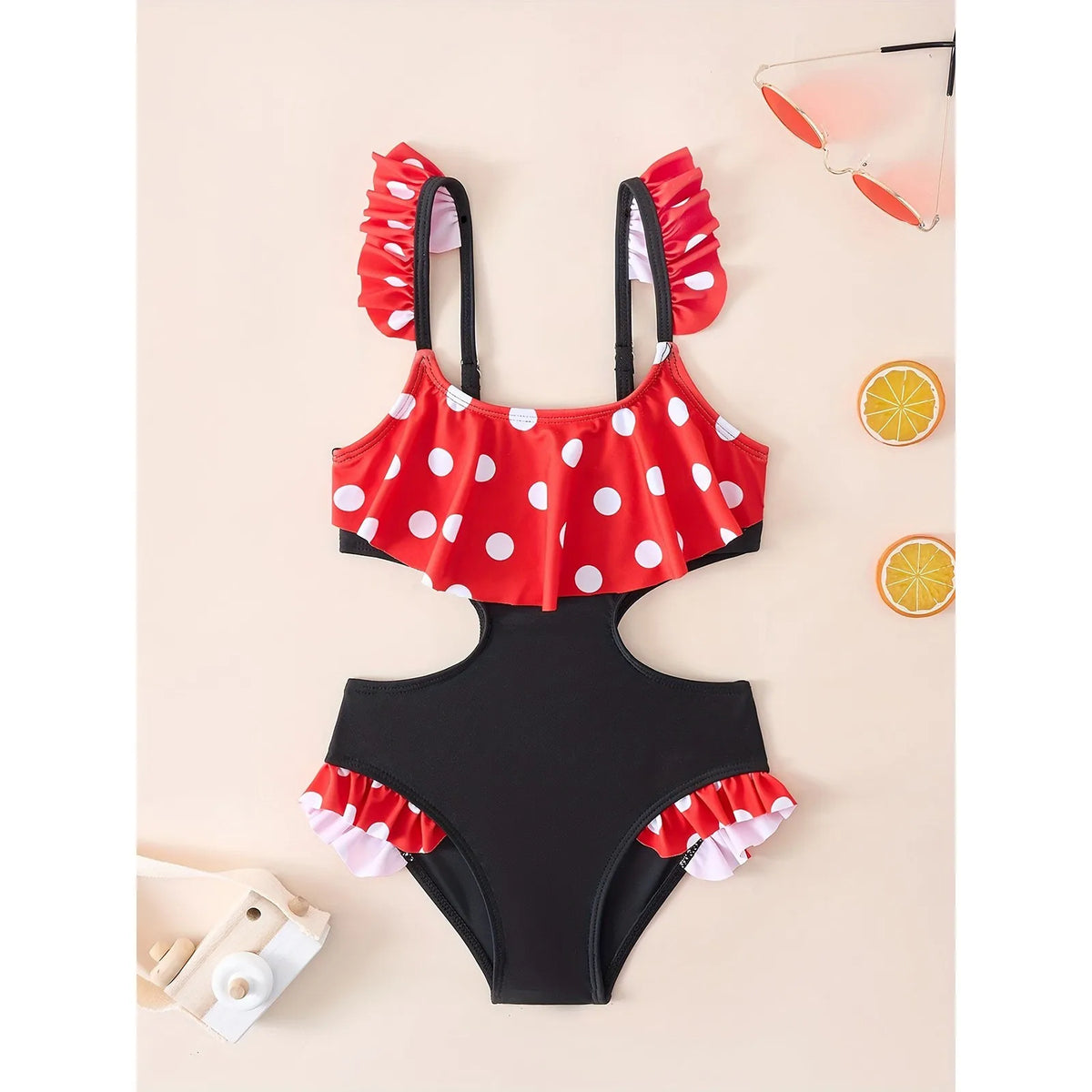 Summer Hollow girls swimsuits  sweet one-piece bikini