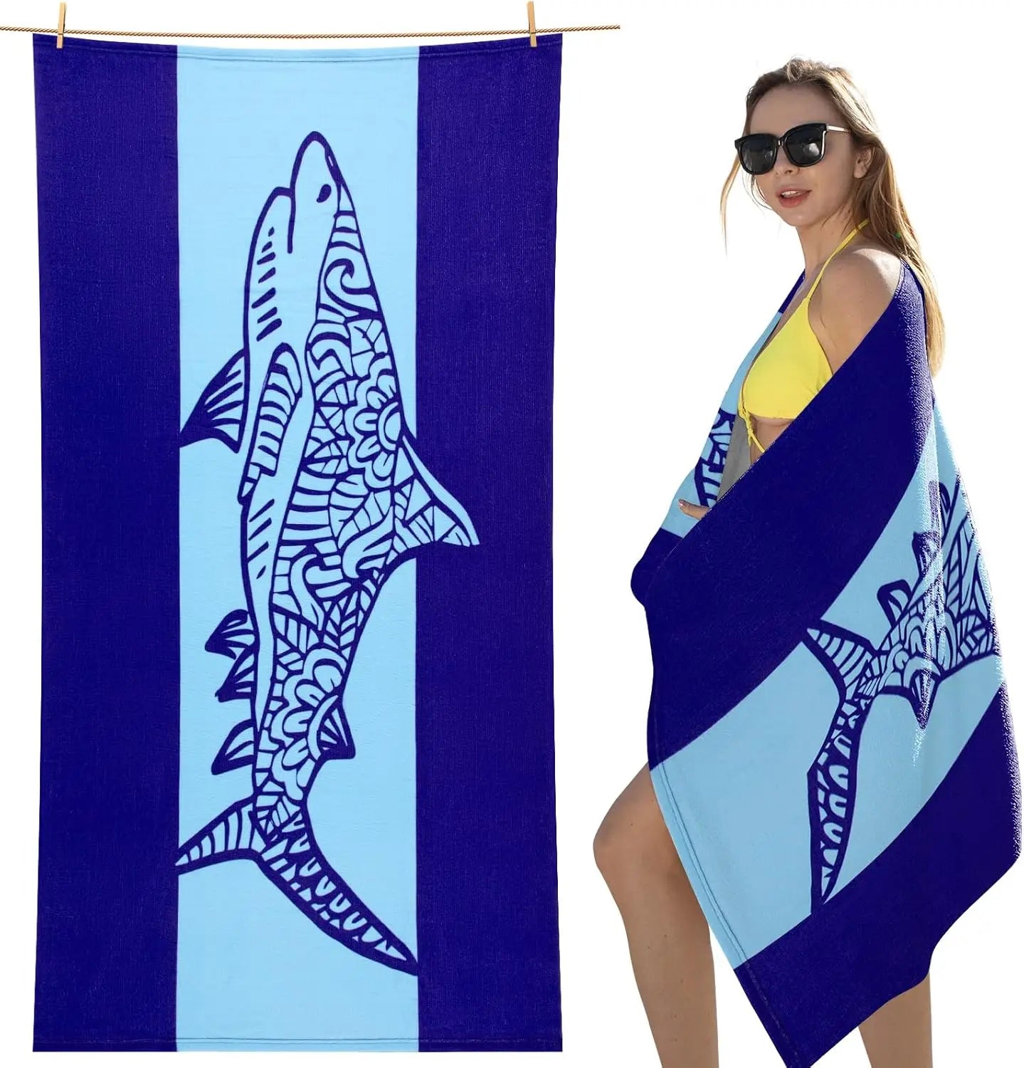 Sand Resistant Beach Towel -Quick Dry Microfiber Beach Towel