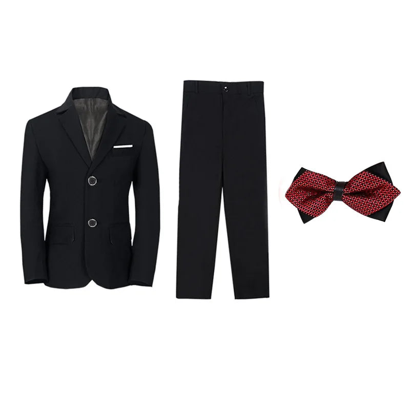 Boys White Blazer Vest Pants 3PCS Set