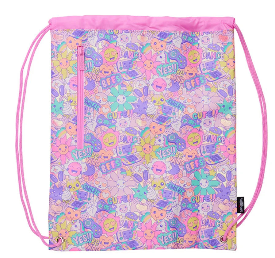 Girl Pink Sunflower Backpack, Stationery Pouch, Water Bottle Set for School.