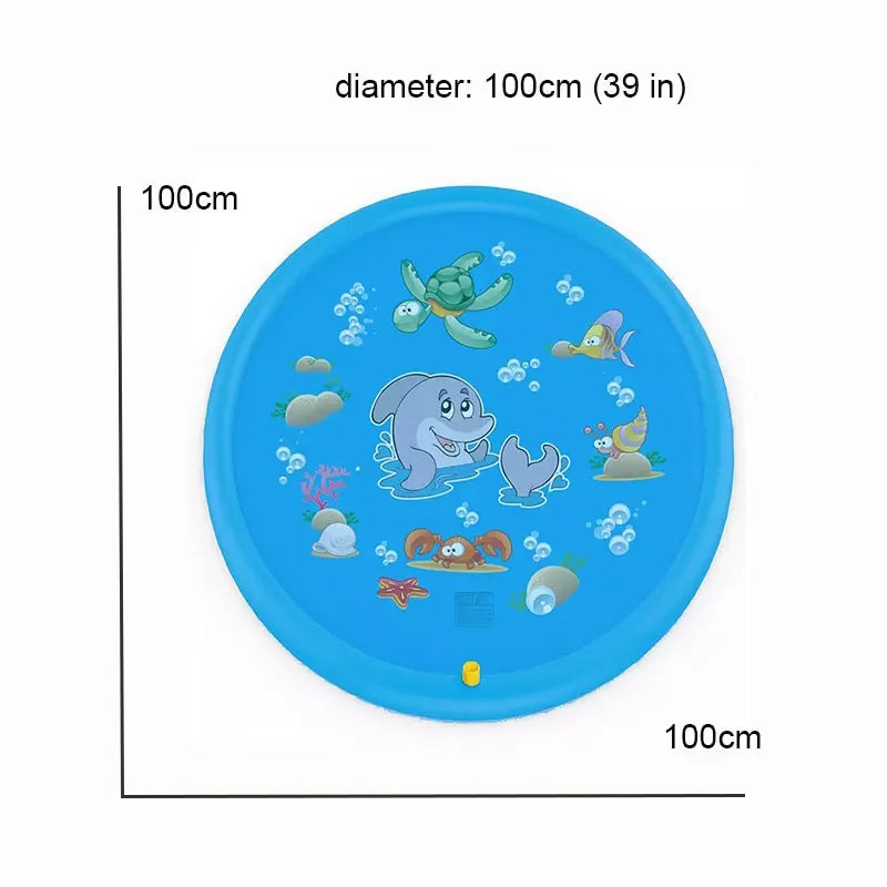 39in 67in Inflatable Spray Pool Splash Pad Outdoor Sprinkler for Kids