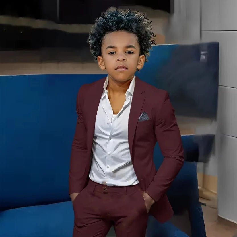 Boys Suits Suit (Jacket + Trousers) – Stylish Slim Fit