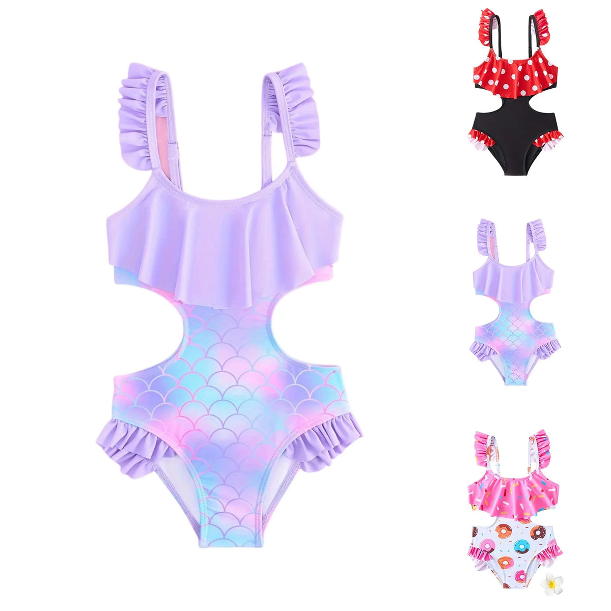Summer Hollow girls swimsuits  sweet one-piece bikini